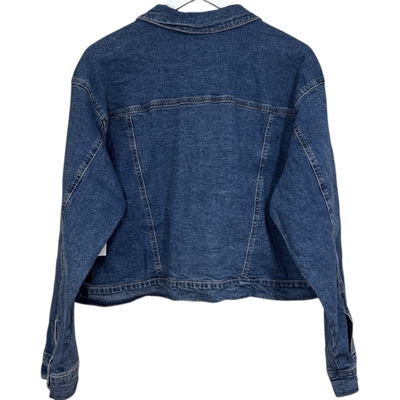 Stitch Star Blue Denim Jean Cropped Jacket Womens Size XL NWT - Picture 11 of 14